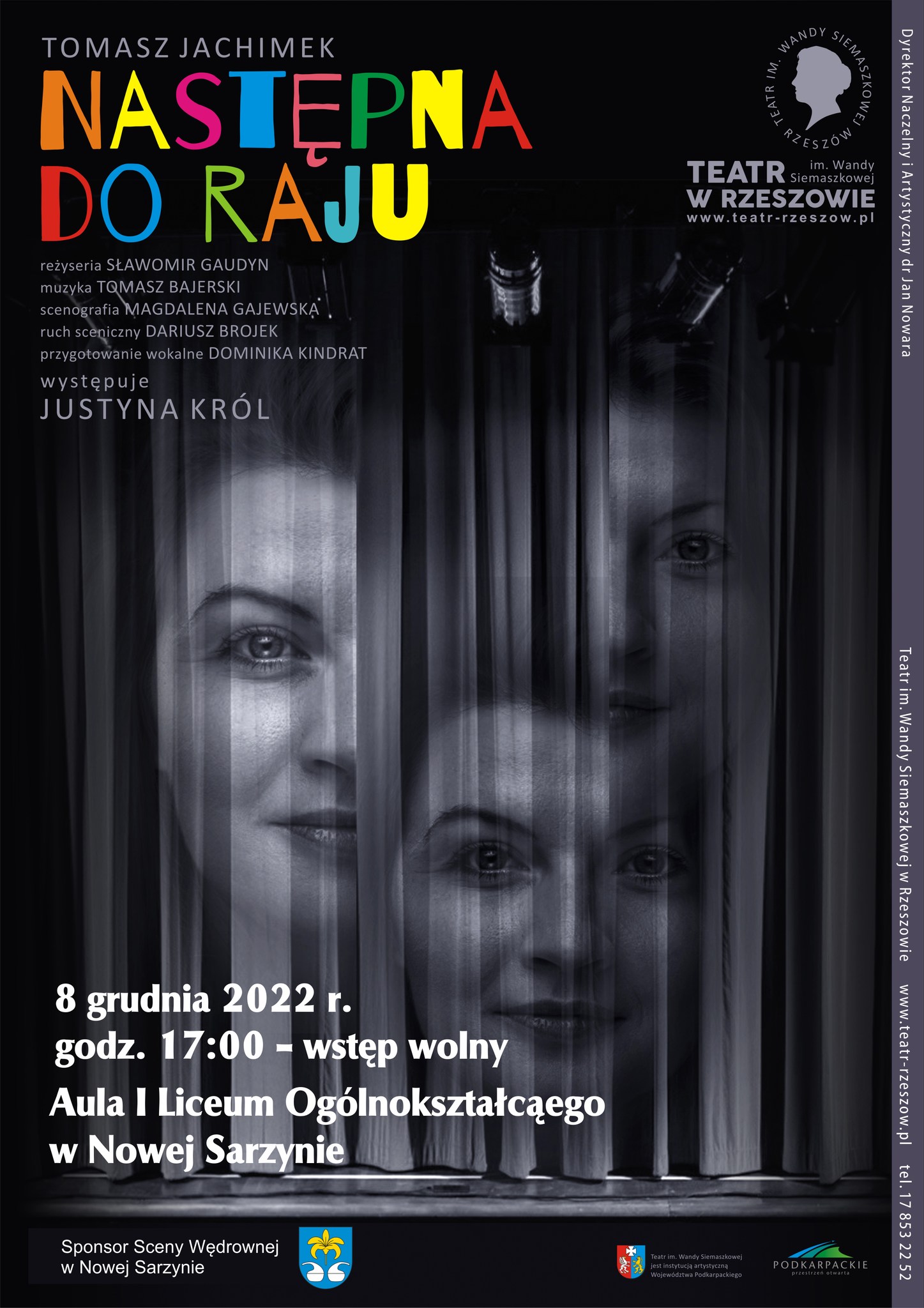 Plakat spektaklu - Następna do raju