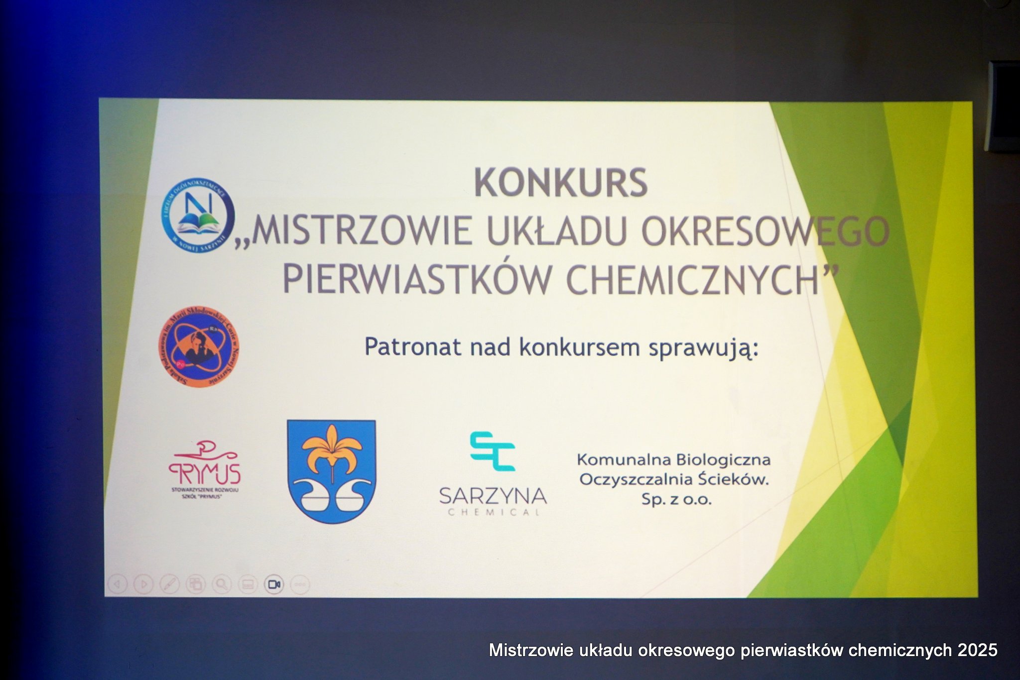 Konkurs „Mistrzowie Układu Okresowego Pierwiastków Chemicznych”.